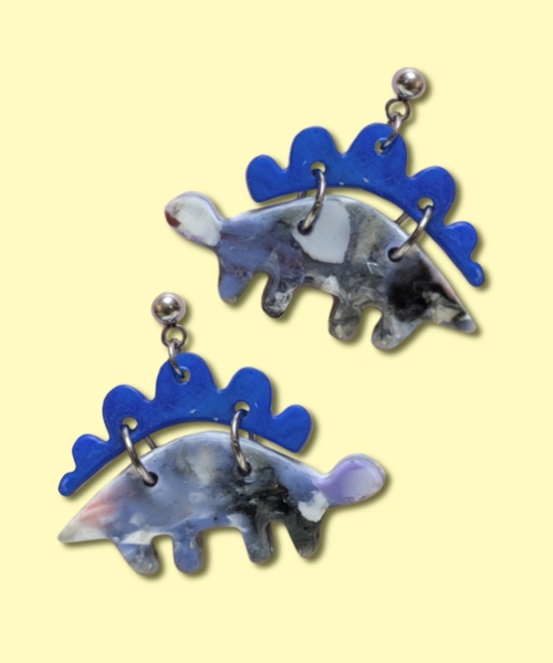 Stégosaure Blue Terrazzo